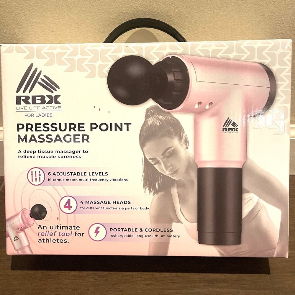 NIB RBX Pressure Point Vibra Heal Massage Gun, Deep Tissue Percussion Massager - Picture 10 of 10